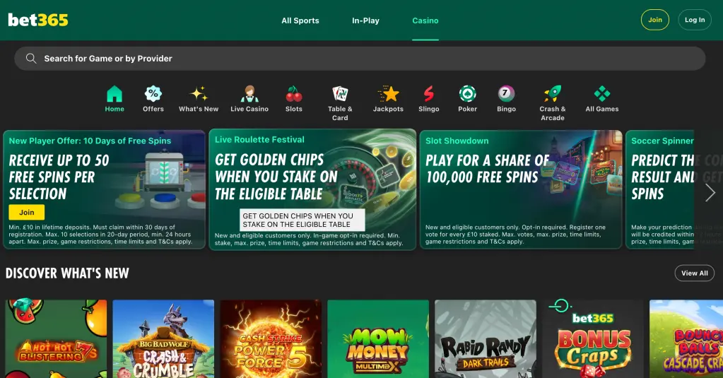 Bet365 Casino voor Spelers die Meer Verwachten image 1